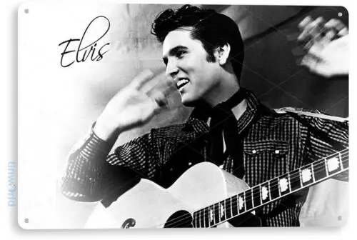 TIN SIGN Elvis Guitar Metal Décor Wall Art Shop Music Store A753-Aluminum