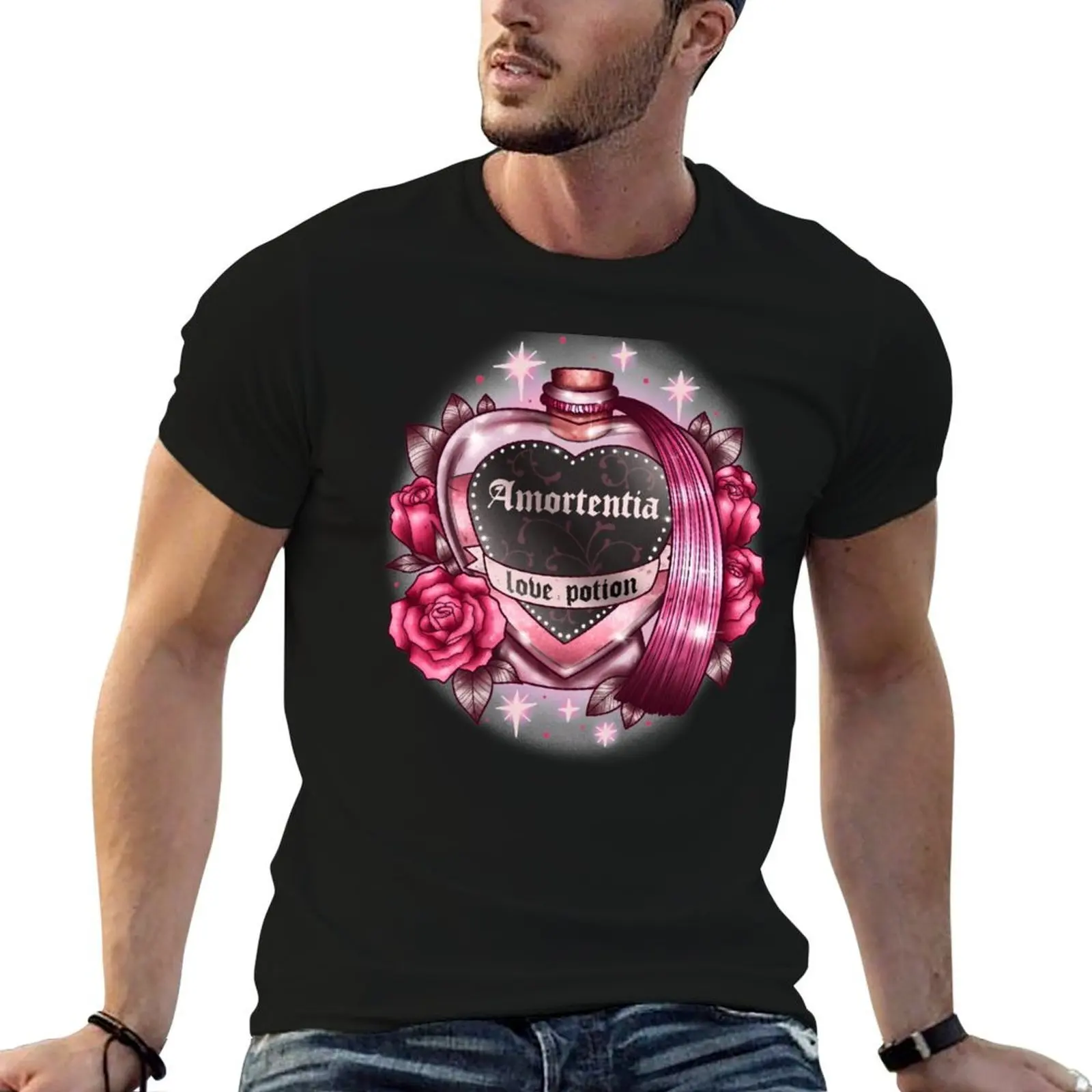 Amortentia ? Love Potion T-Shirt funny gifts Luxury man T-shirts for men cotton