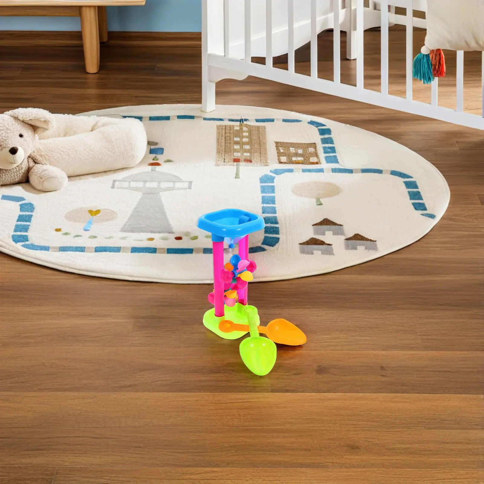 Sand Hourglass Water Wheel Playset – Outdoor Beach Sand Toy for Kids