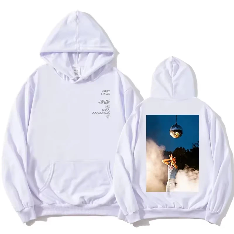 Harry Styles Kiss All The Time Disco Occasionally Album Cover Poster Graphic Print Hoodie Men Women Sweatshirt Oversize Pullover