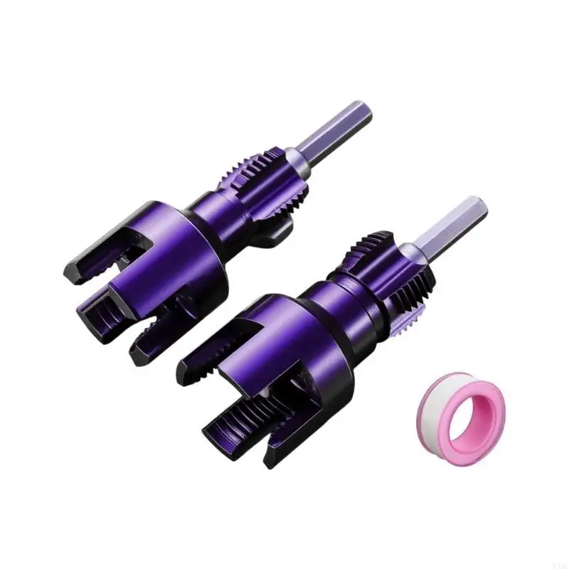 

3/4'' Internal External Threading Precise Machined For Pipe Ergonomic Hexagonal Shank Professional Tool 1 Pair Y4QC