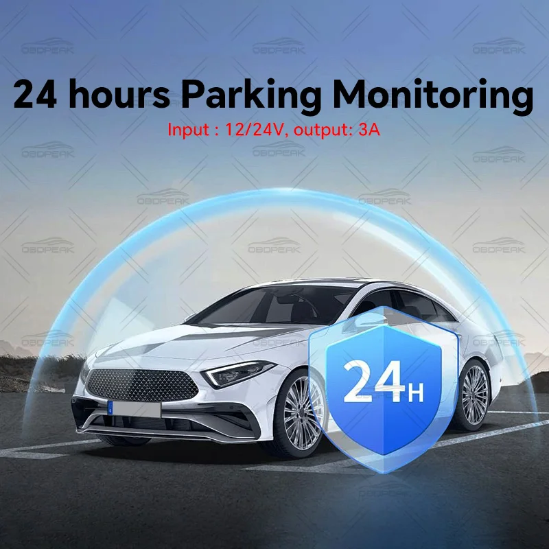 OBDPEAK Hardwire Kit For K8/K8s/K8 Pro Type-C Interface Dash cam Parking Surveillance Cable With GPS Port 24H Parking Monitor