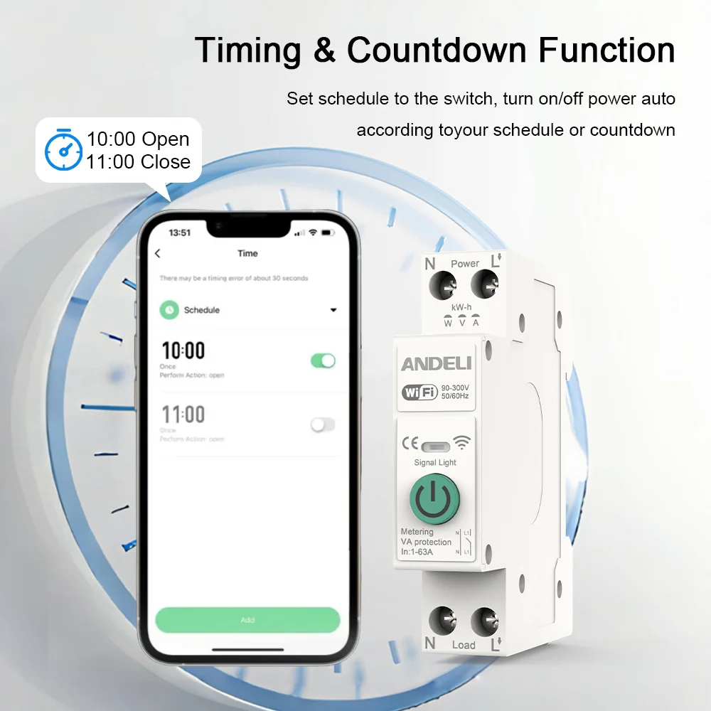 ANDELI TUYA WiFi Smart Circuit - Din Rail Circuit Breaker ulasan dan harga