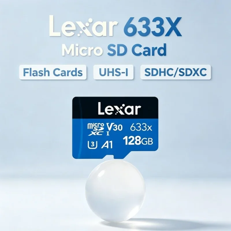 Lexar 633X Memory Card SDXC UHS-I A1 Blue SDHC Micro SD Card Class 10 Flash Cards TF Cards 64GB 256GB for Dashcam