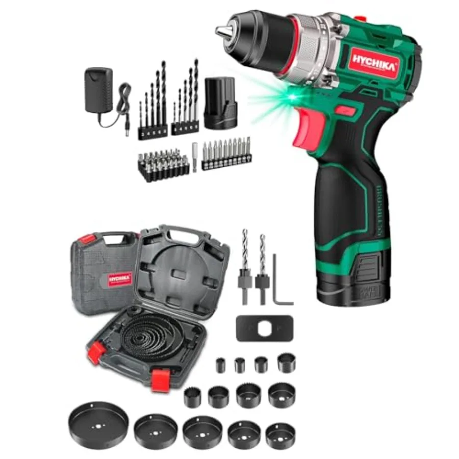 

16.8V Brushless Power Drill Driver Hole Saw Kit 3/4"-6" 19-152mm Tool Combo Kit