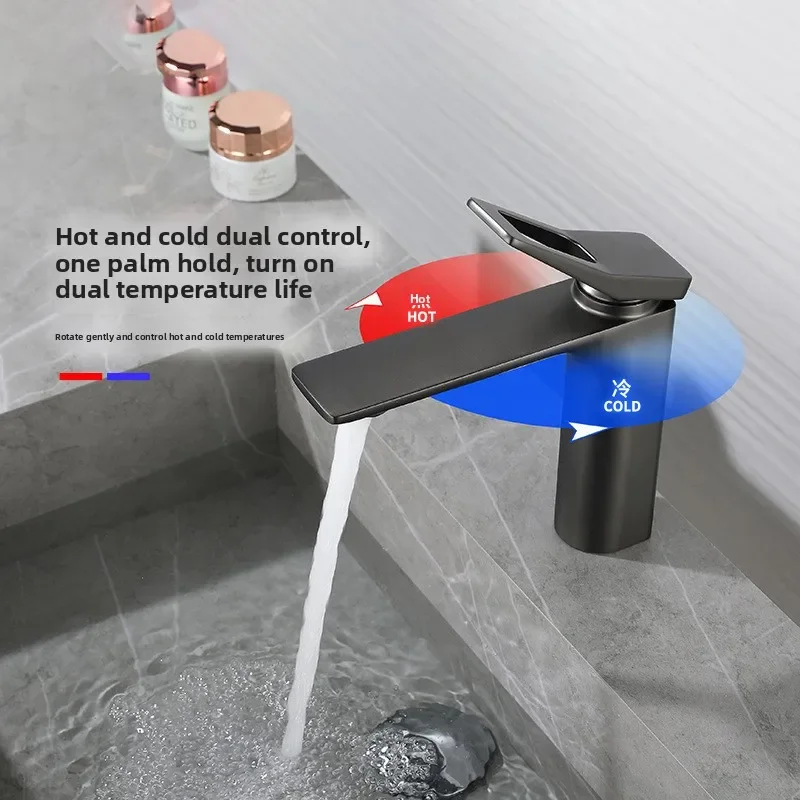 Faucet washbasin bathroom bathroom cabinet sink washbasin counter hot and cold water faucet