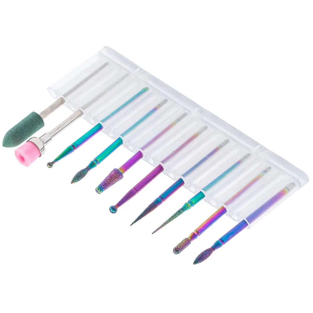 1Set Tungsten Steel Nail Drill Bits Professional Manicure Drill Grinding Head Kit Nail Art Tool Suitable for Electric