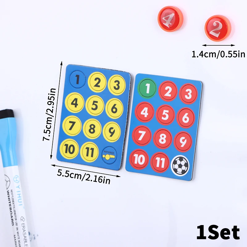 1Set Soccer Basketball Coaching Board Replacement Magnets Team Sports Strategy Tools