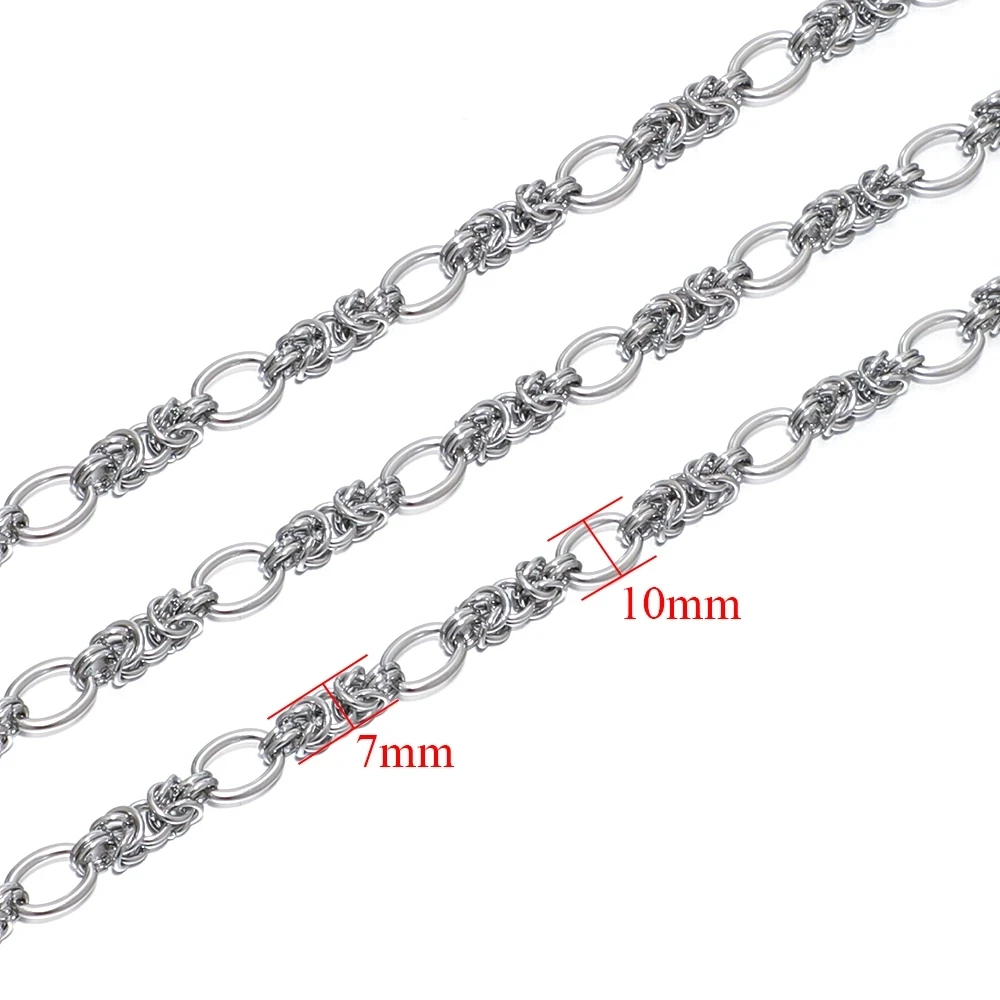 1M Stainless Steel 304 Chunky Knot Big Chains DIY Jewelry Making Accessories Hip Hop Necklaces Findings Wholesale Supplies