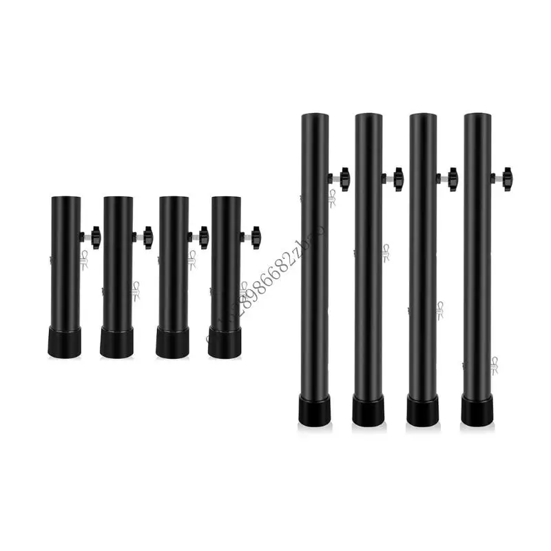 

H7EA Pack of 4 Steel Table Leg Extenders Adjustable Heights Folding Designs Support