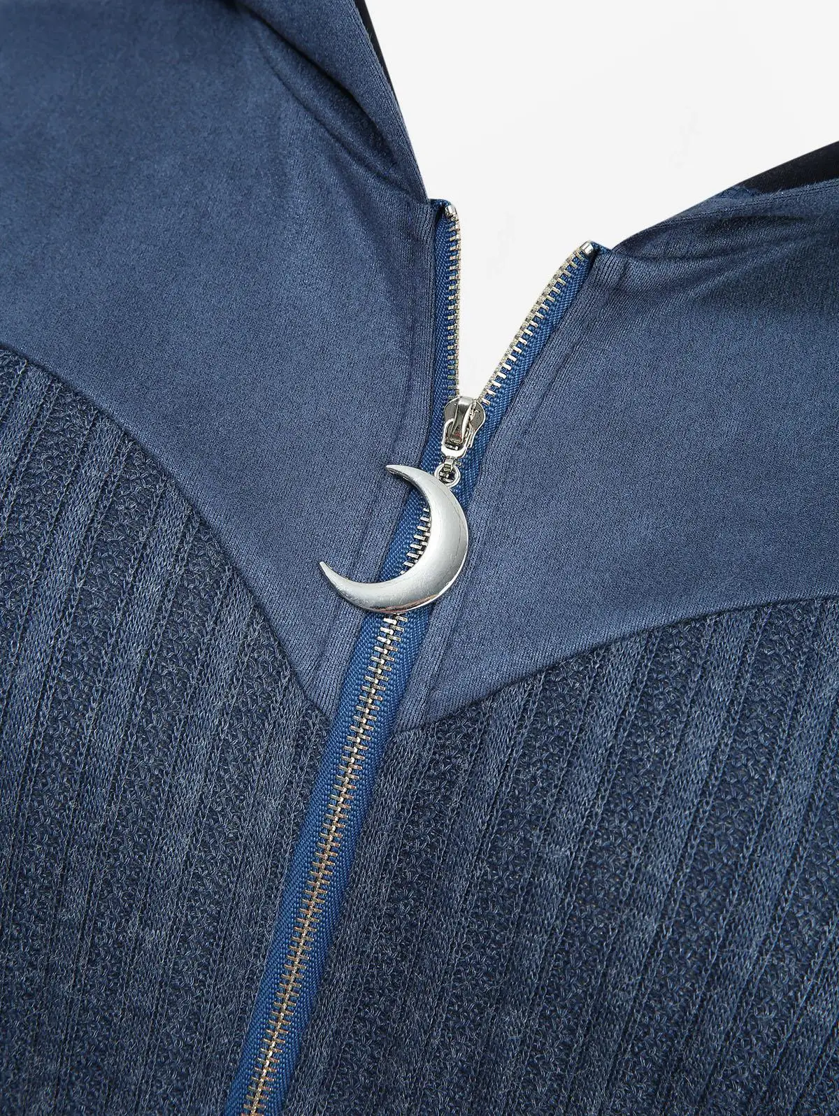 ROSEGAL Plus Size Hooded Coats Women's Autumn Winter Lace Up Grommets Zip Up Ribbed Textured Marled Patchwork Outwears Coat