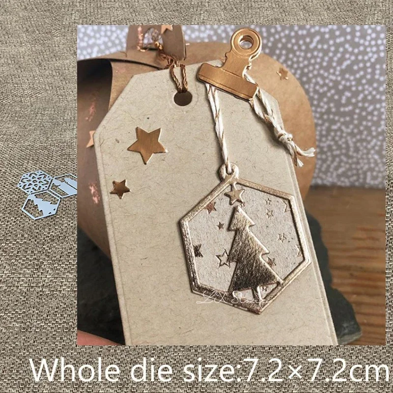 New Design Craft Metal Cutting Dies 3pcs hexagon frame decoration scrapbook die cuts Album Paper Card Craft Embossing die cuts