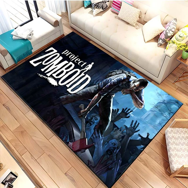 Clear Project Zomboid Pattern Floor Mat Carpet 15 Size Living Room 