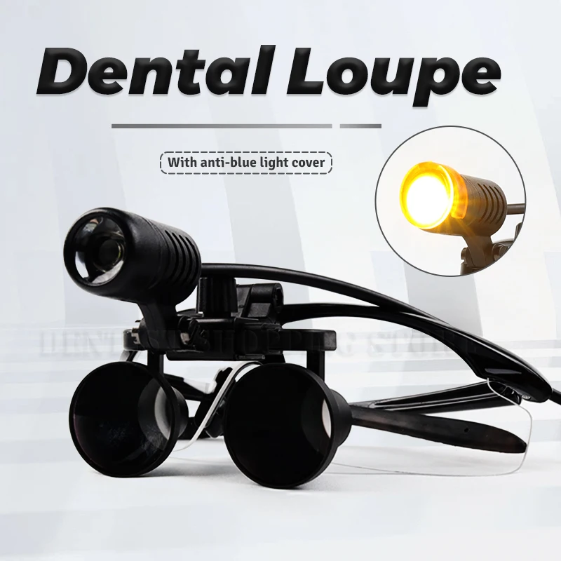 2.5 or 3.5 or 3.0 Binocular Dental Loupe With Lamp  Portable Dentist Surgical Medical High quality