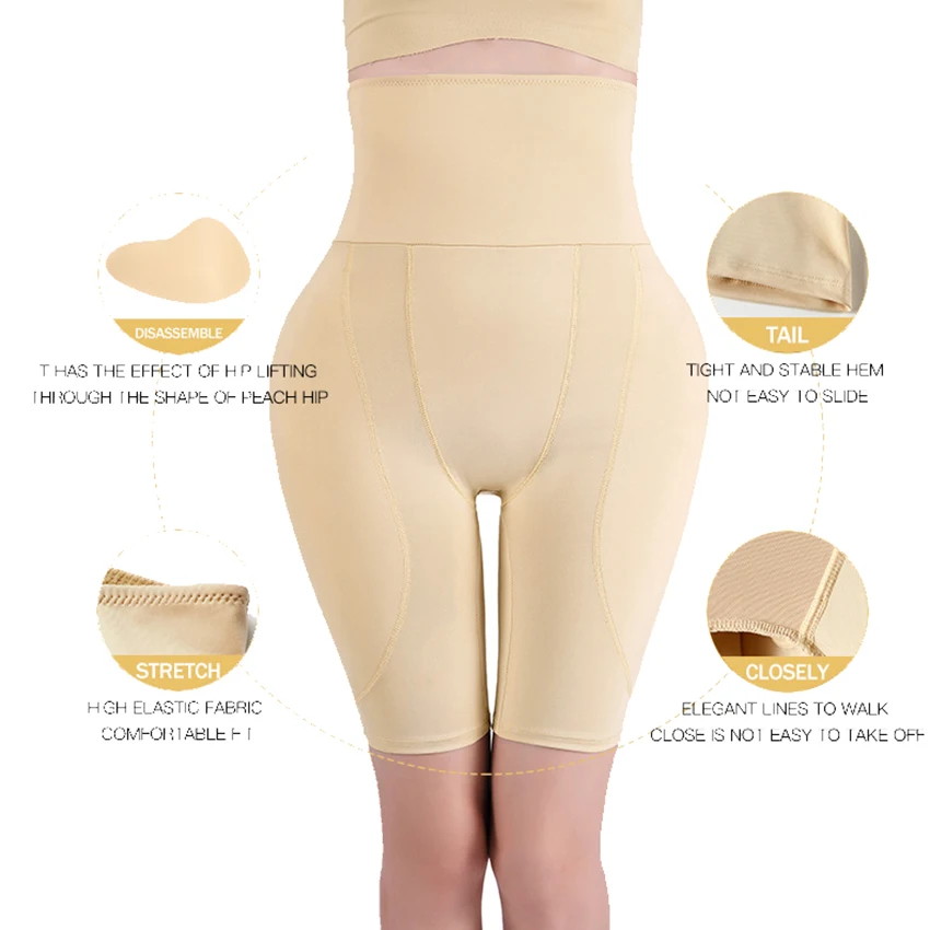 Body Shapers Women Colombian Girdles Modeling Strap Slimming Corset Reductive Panties Fake Buttocks with Sponge Cushion for Hips