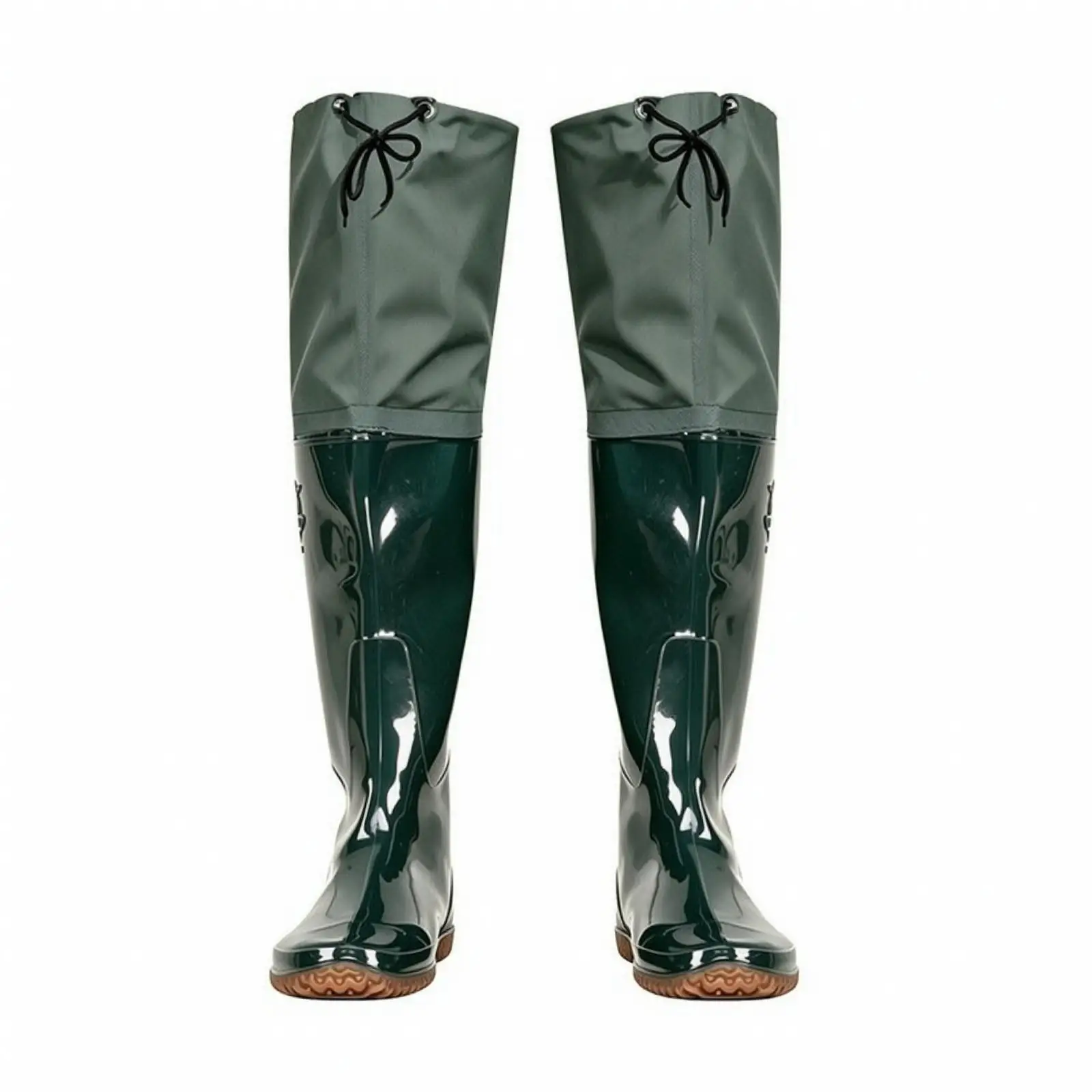 Over-the-Knee Waterproof Rain Boots Comfortable PVC Rain Boots with Knitted Upper Extension Lightweight Breathable