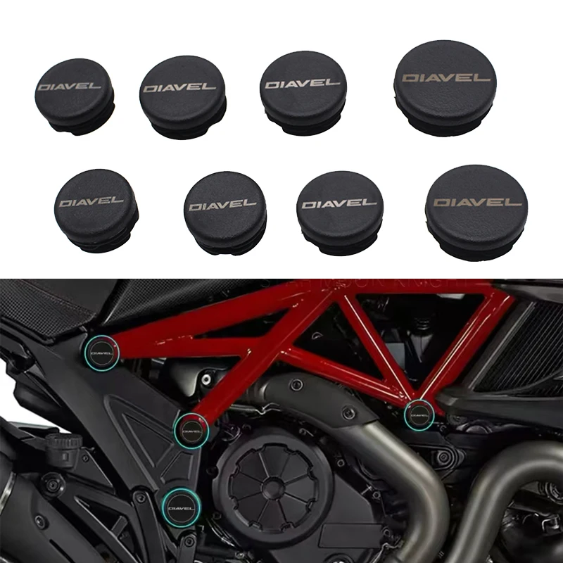 Diavel1200 Motorcycle Frame End Caps For Ducati Diavel1200 2011-2018 Accessories Frame Hole Cover Caps Plug Decorative