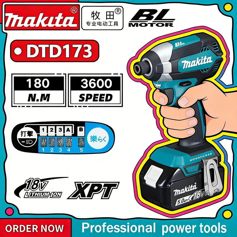 

Makita DTD173 Makita Original Batteries 18V 2Ah 3Ah 5Ah 6Ah for Makita DTW700 DTW285 DTD171 DDF485 DDF487 DHP487 TW004G