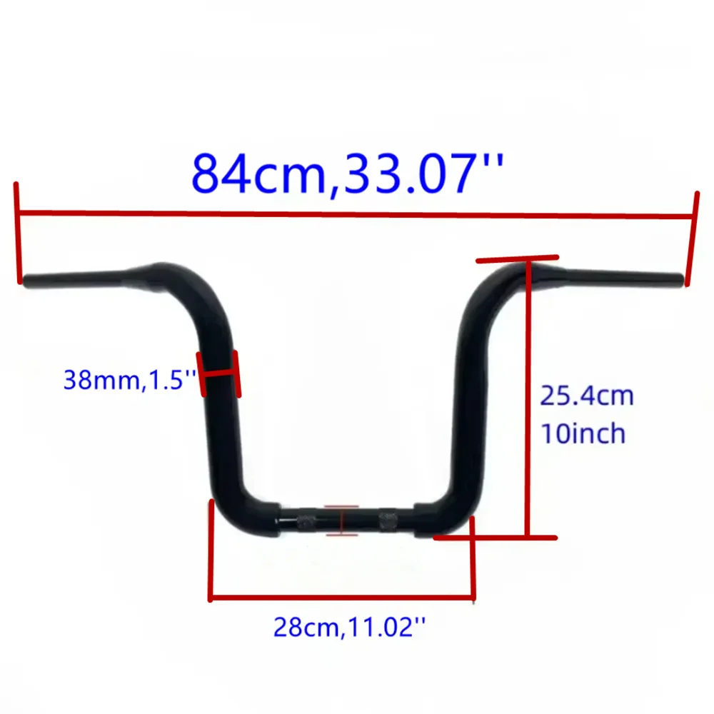 مقود شماعات القرد 1-1/2 بوصة 10 بوصة 12 بوصة 14 بوصة مرتفعة لدراجة Harley Softail Dyna Street BOB FXBB 114 FXBBS 2025-2026 #5