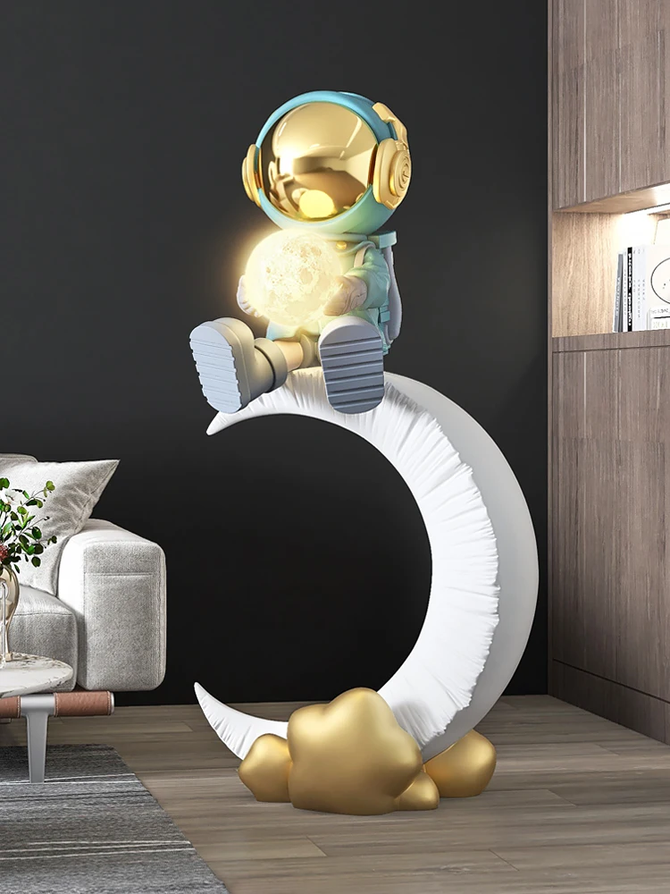 Home Decor Astronaut Statues Floor Ornament Room Decor Sculptures Living Room Large Floor Art Decor Figurines Housewarming Gifts