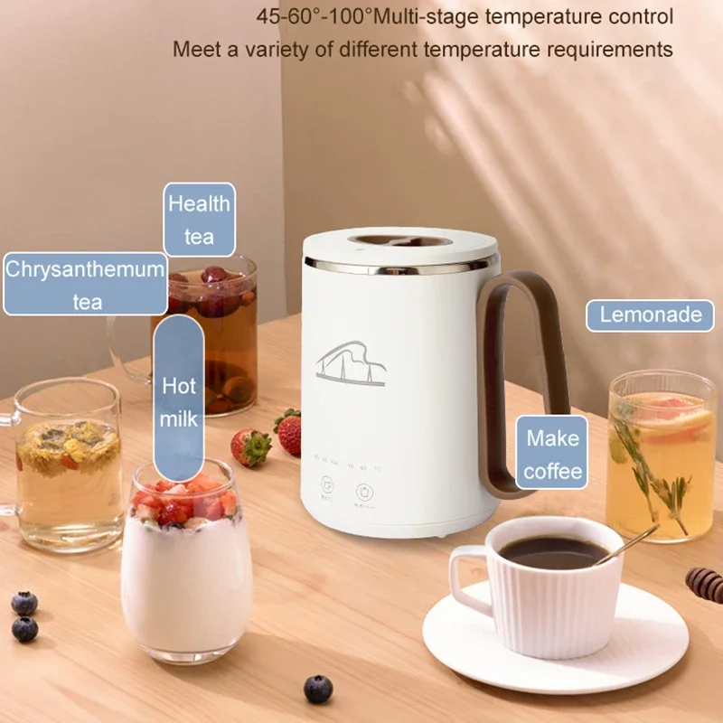 Portable Mini Electric Kettle Hot Water Thermal Heating Boiler Pot Travel Cup Milk Heater Teapot Soup Stew Porridge Slow Cooker