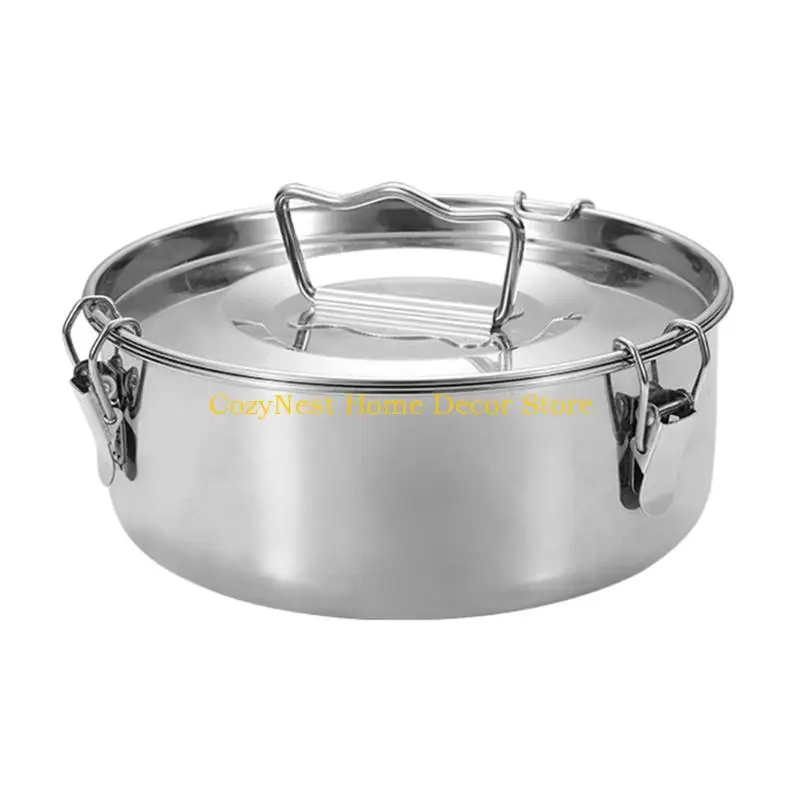 92MF 304 Cake Flan Pan With Secure Locking Lid For Baking And Steaming