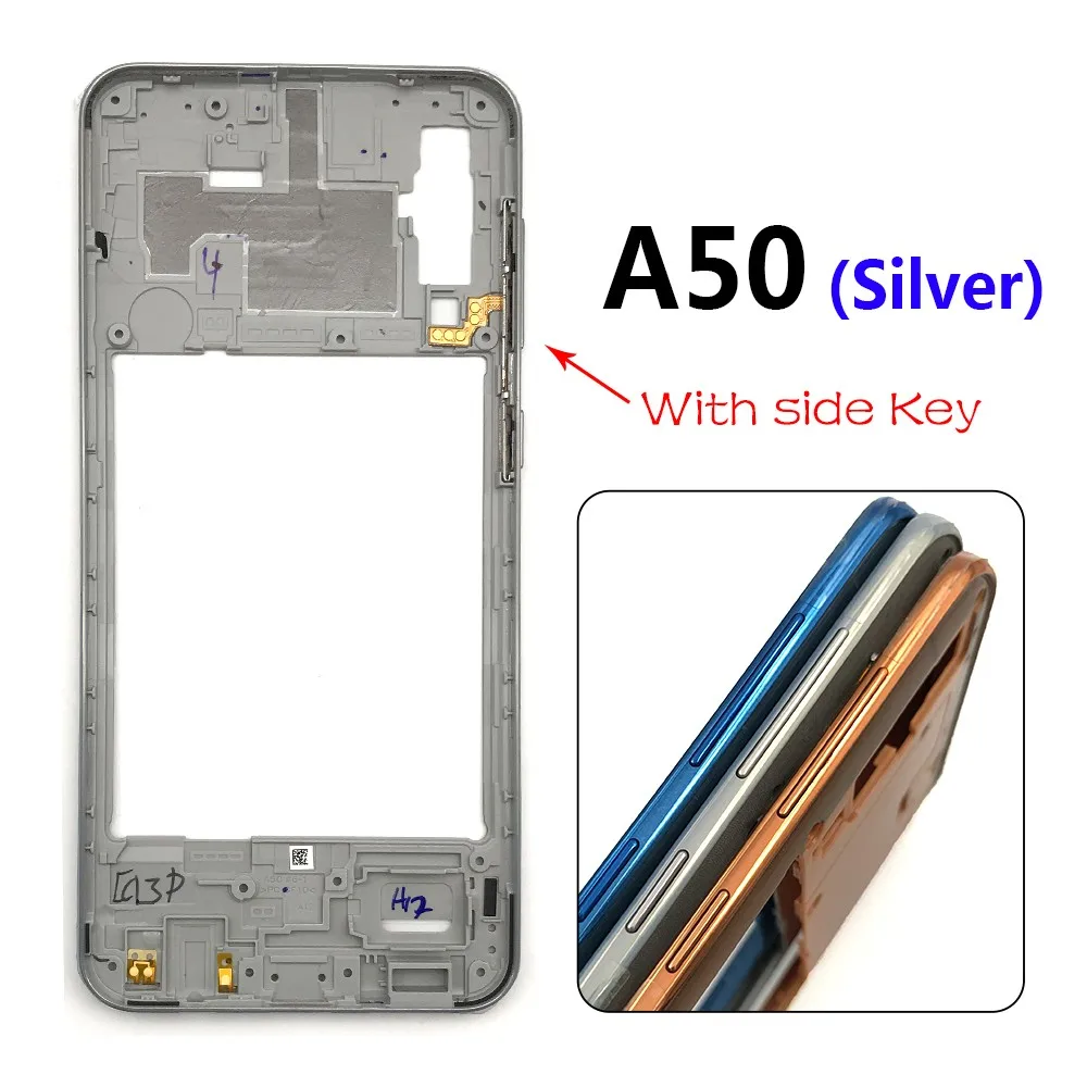 Middle Frame For Samsung A20 A30 A50 A70 With Volume Button Front Housing Middle Bezel Chassis Shell