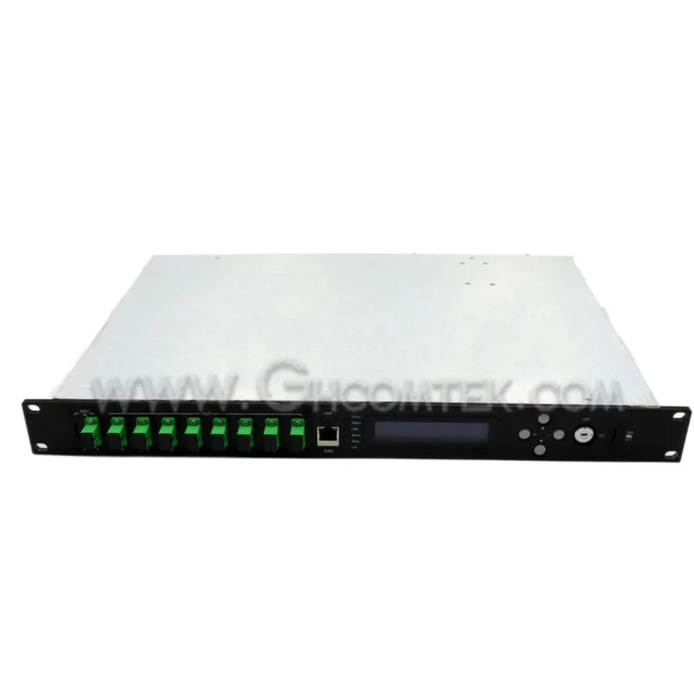 8 port 23dBm Fiber Optical Amplifier PON EDFA Multi-Port  Power Out Single Power Supply