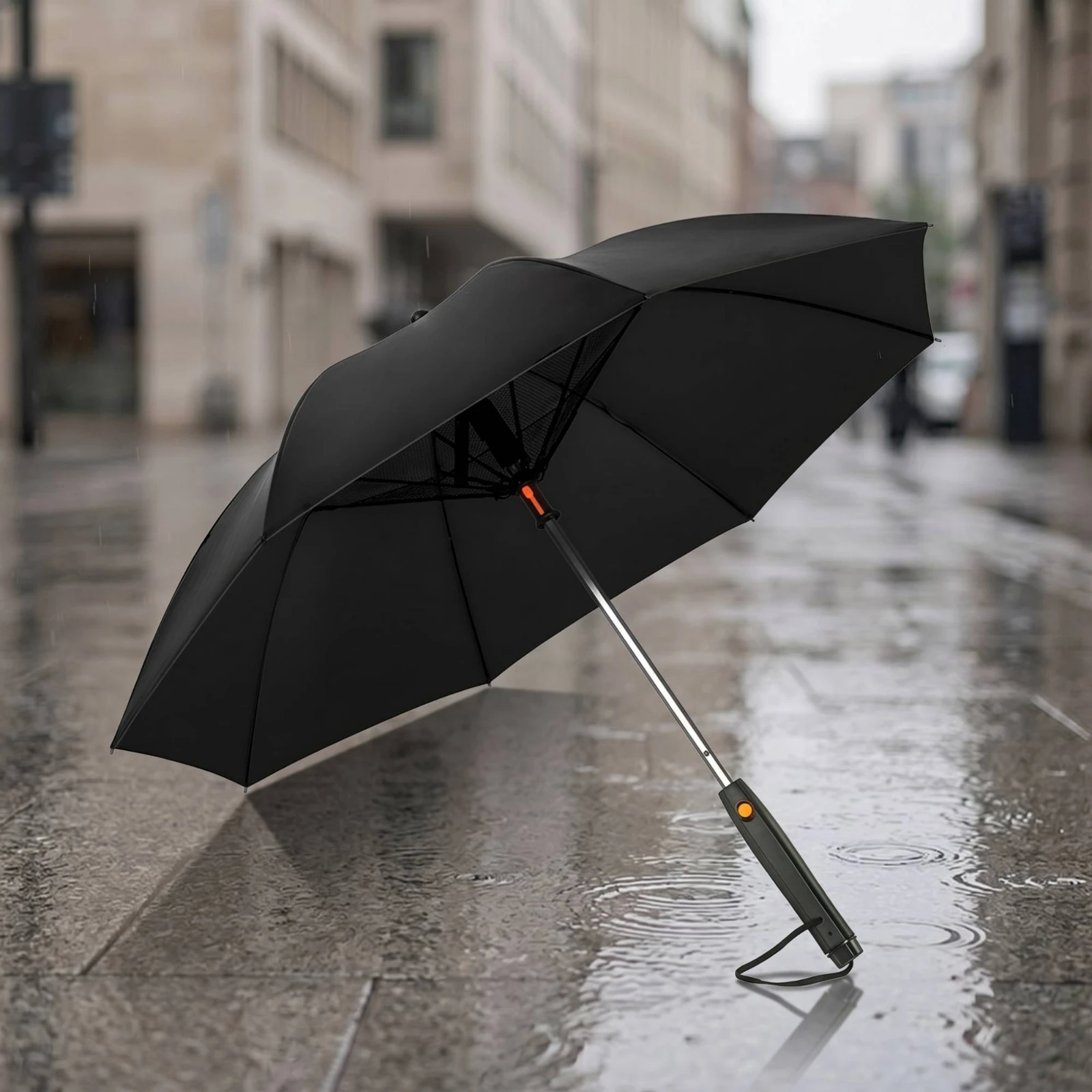 Umbrella with Fan Portable Fan Umbrella Sunshade Umbrella Large Windproof for Commuters, Commuting, Travel