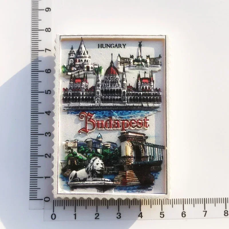 Fridge magnets Hungary Budapest  Tourism Souvenir resin crafts UV printed landscape refrigerator magnet stickers home decoration