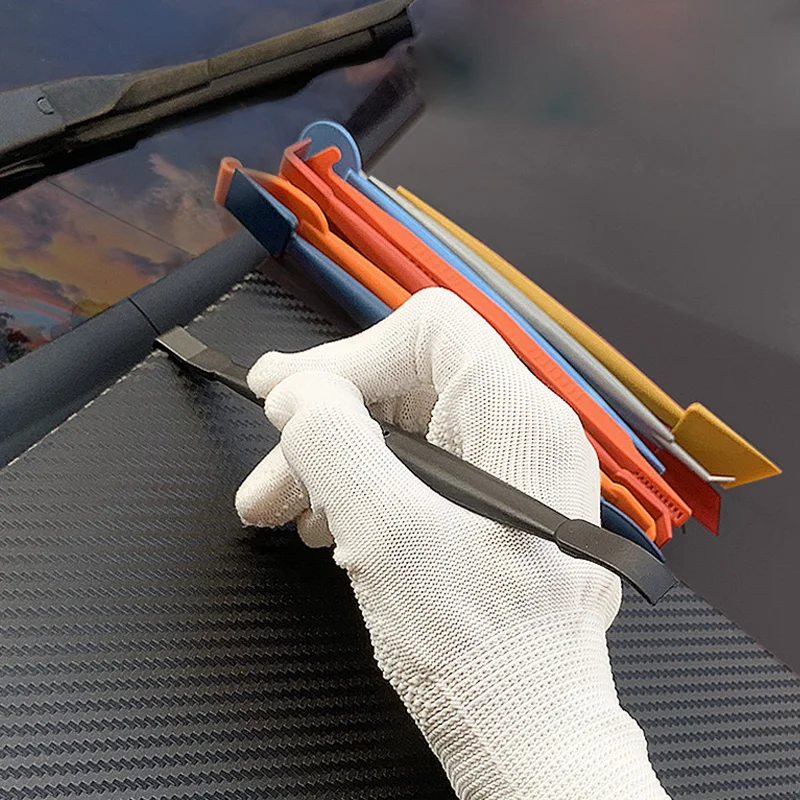 Car Wrap Vinyl Magnetic Squeegee Scraper Kit Carbon Film Tool Micro Wrapping Stick Squeegee Window Tint Curves Slot Tint Tools