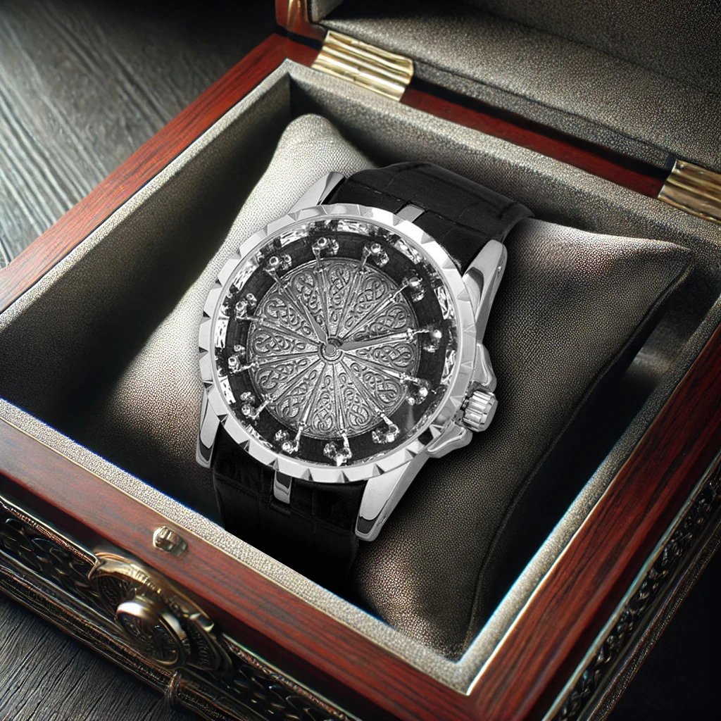 

Новые мужские часы, серебряный, черный ремень, стиль ретро, крутые и элегантные кварцевые часы с гравировкой