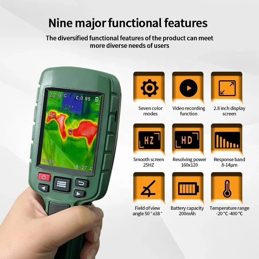 High quality JD-108 handheld  thermal imaging camera USB for underground water detector