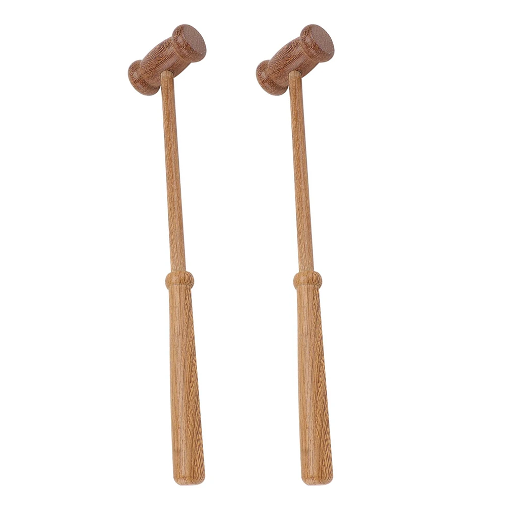 

2 Pcs Wooden Back Pounding Tool Massage Hammer Body Self Scratcher Foot Shoulder Relaxation Natural Wood for Self
