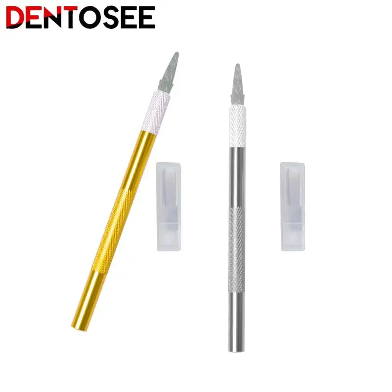 

Dental Tooth Metal Scalpel Knife Tools Kit Non-Slip Blades Engraving Knife Mobile Phone Film Paper Cut Handicraft Carving Tools