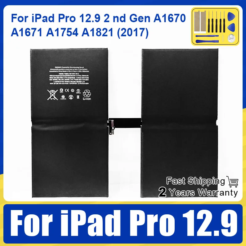 XDOU High Quality Bateria For iPad Pro 12.9 2 nd Gen A1670 A1671 A1754 A1821 (2017) Send Accompanying Tool