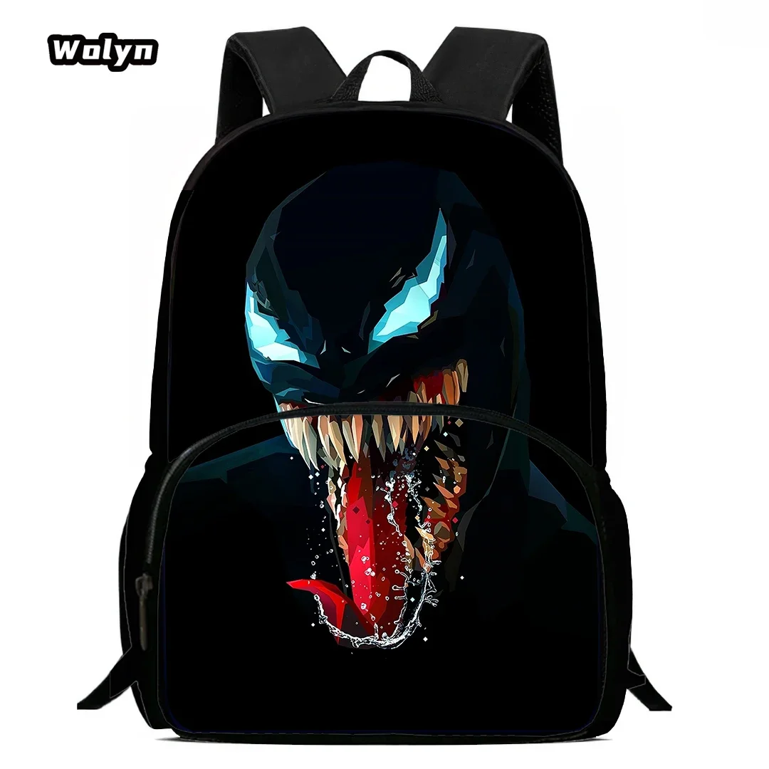 Cartoon School Backpack,Anime Movie v-ve-n-nom School Backpack for Boys Girls,Large Capacity School Backpack for Grade 1-4