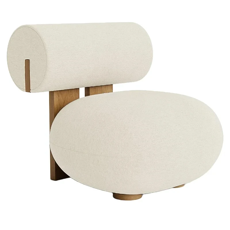 

xz1LBX Скандинавский современный французский кремовый балкон для гостиной, одноместный диван-кресло, тихий стиль, кресло для отдыха