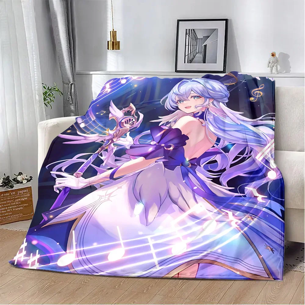 

Game Honkai Star Rail Anime Printed Blanket Picnic Blankets Warm Blanket Soft and Comfortable Blanket Home Travel Birthday Gift