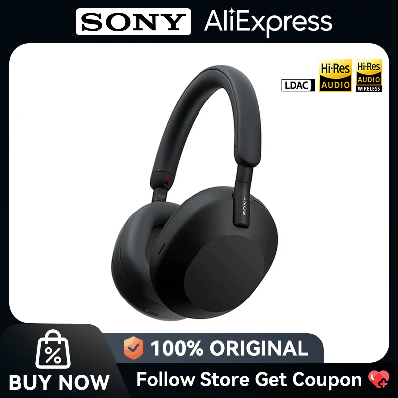 Sony WH 1000XM5 Sony XM5 Active Noise Cancellation Wireless Headphones Bluetooth 5.2 Hi-Res Headsets LDAC AAC Codec