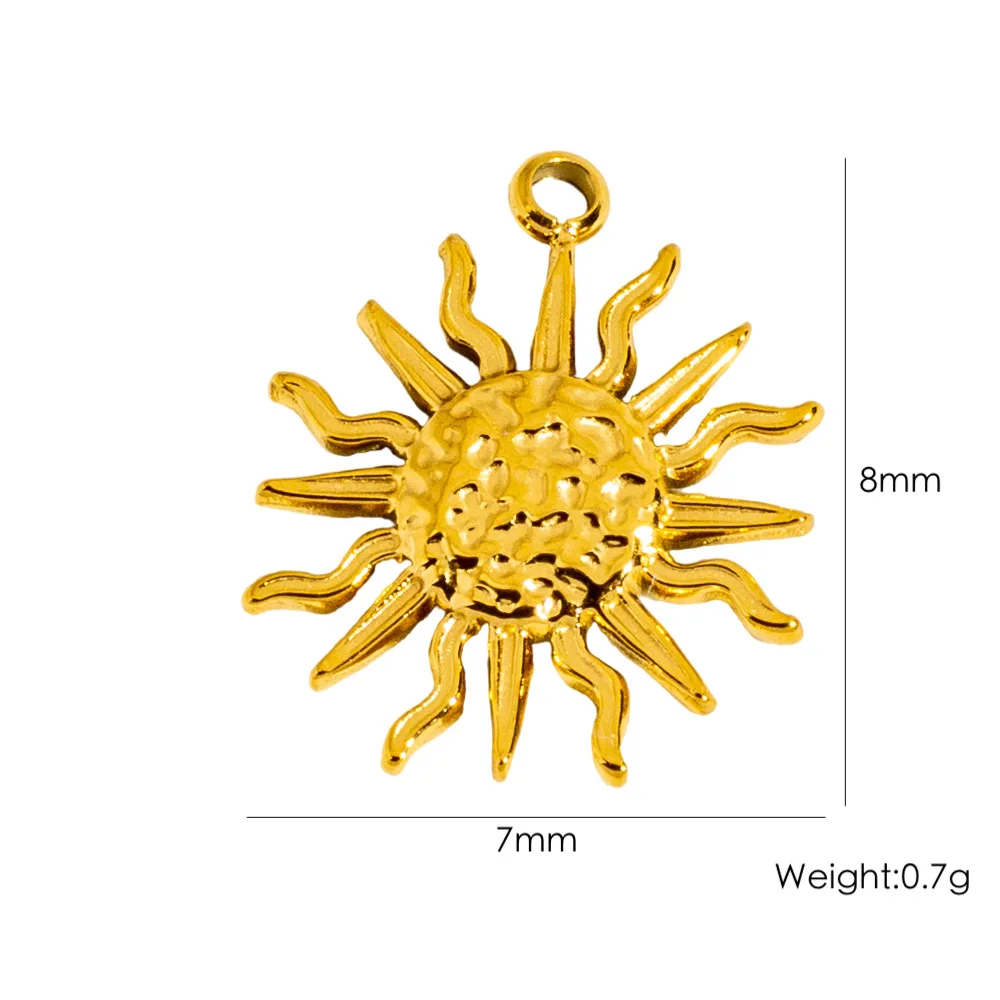 3/2Pcs Stainless Steel 15Style Starfish Flower Heart Umbrella Sun Dragonfly Charms for DIY Necklace Bracelet Jewelry