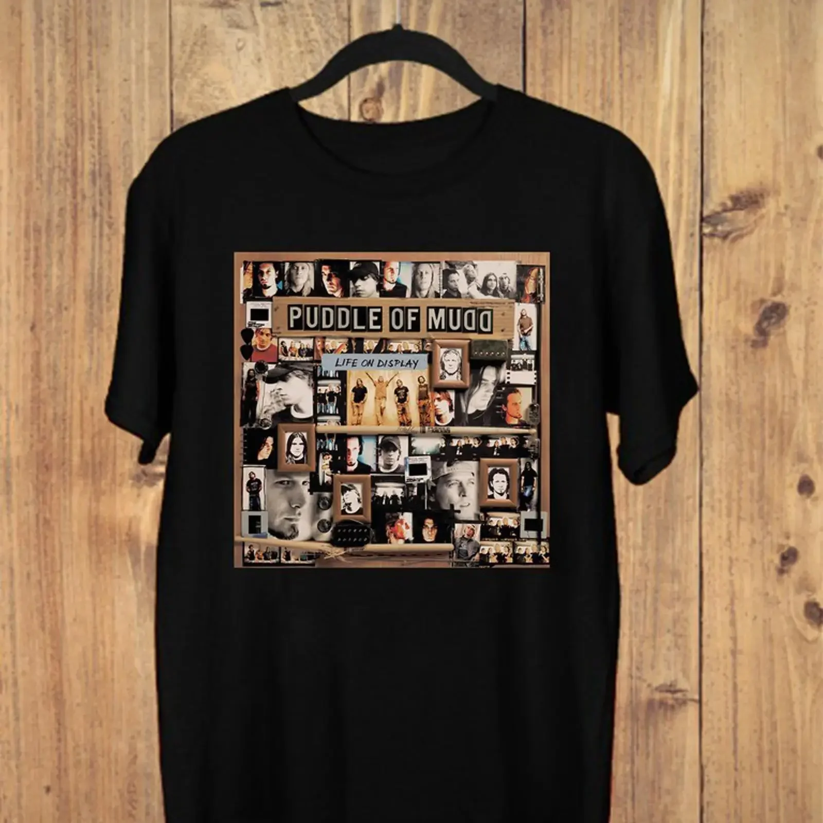 Life On Display Album by Puddle Of Mudd Black T Shirt S 5XL N8663 vintage Washed fashion Slightly Top For Everyday Wear