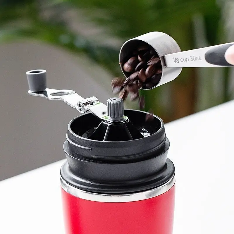 Travel Coffee Mug Grinder Filter Built-in Set Manual Coffee Mocha Maker