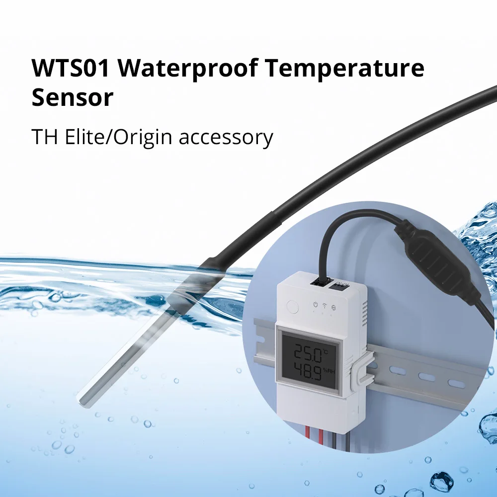 SONOFF-Sensor de temperatura WTS01 RJ9(4P4C), conector impermeable para Sonoff TH Elite, accesorio de origen, interruptor de casa inteligente