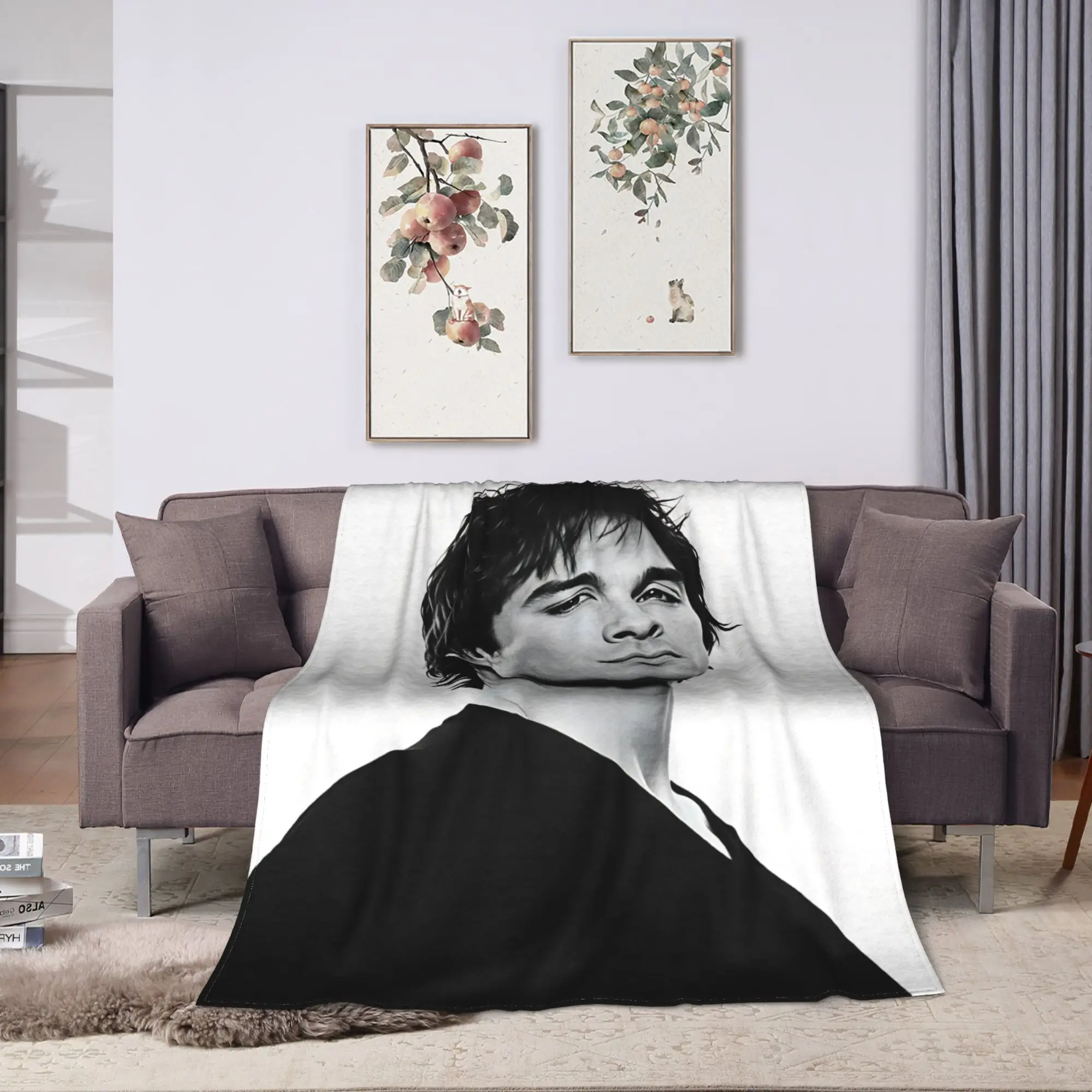 Ian Somerhalder Blanket  Warm Soft Funny Plush Throw Blanket For Living Room Travel Office Flannel Bedspread Bed Cover