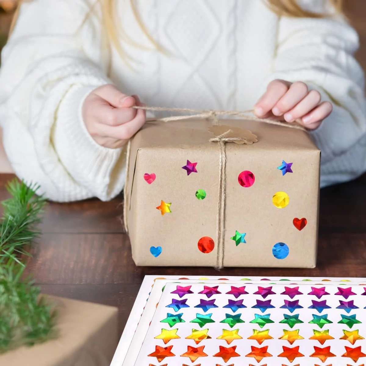 Glitzerndes Holografisches Belohnungsaufkleber-Set Runde Punkte Herz Stern Schüler Glänzende Glitzerfolie Verhaltens-Belohnungstabelle Scrapbook-Aufkleber – Detail 6