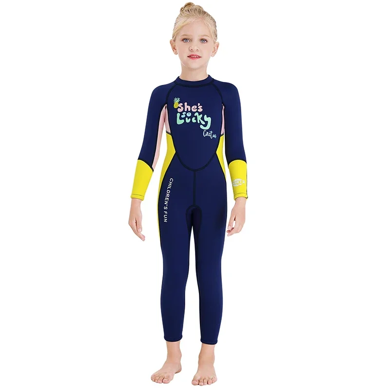 Kids Neopreen Wetsuit 2.5mm Dikke Thermische Badpakken Kinderen Onderwater Freediving Badpak Jongens Surfen Duikpakken