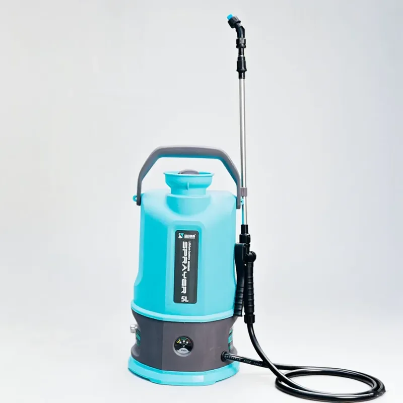 5L Electric Sprayer High Pressure Lithium Battery Watering Can Plastic Household Garden Flower Irrigation Tool Small Air Pump