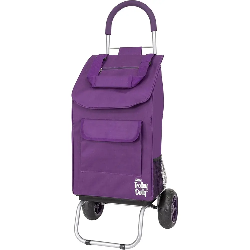 

Collapsible Shopping Cart with Wheels, Removable Bag, and Portable Hand Truck Stand