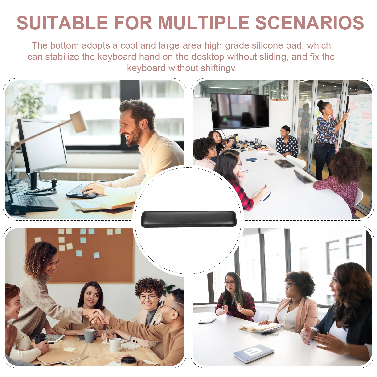 

Premium Keyboard Wrist Rest with Anti-Slip Base for Gaming and Typing Comfort, Ergonomic Design for Long Hours Use,